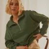Peppermayo Exclusive Naya Quarter Zip Jumper - Forest Green 1 Peppermayo Exclusive Naya Quarter Zip Jumper - Forest Green
