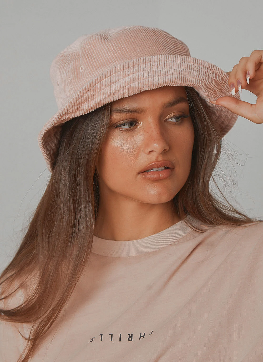 Afends New & Most Loved Cara Hemp Corduroy Bucket Hat - Ash Pink 3 Afends New & Most Loved Cara Hemp Corduroy Bucket Hat - Ash Pink