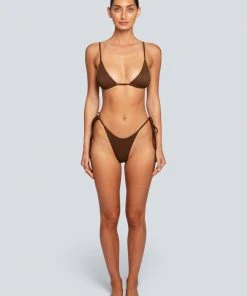 LaHana Swim Amara Bottom - Ribbed Brown 12 LaHana Swim Amara Bottom - Ribbed Brown