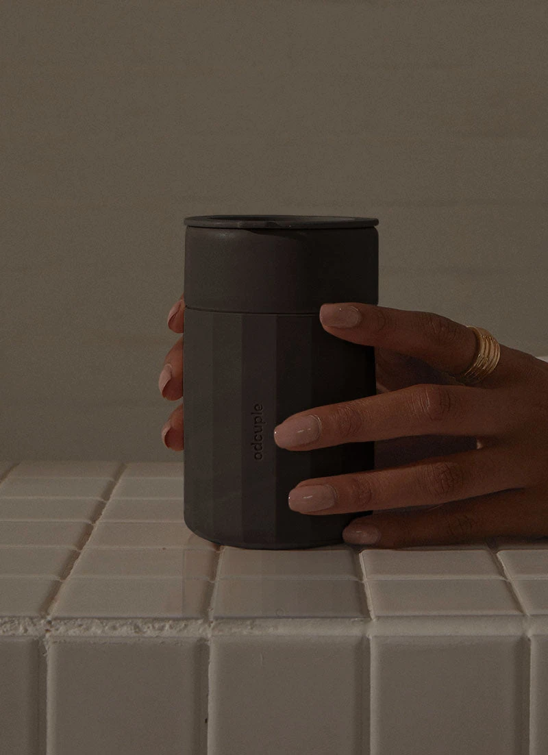 Odcuple Original 12oz Reusable Coffee Cup (355ml) - Charcoal 3 Odcuple Original 12oz Reusable Coffee Cup (355ml) - Charcoal